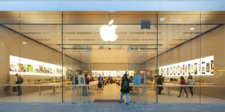 Ein Apple-Store von außen.