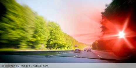 Blitzer auf der Autobahn.