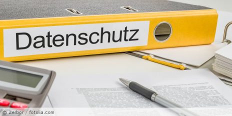Ein Datenschutz Ordner mit Dokumenten.