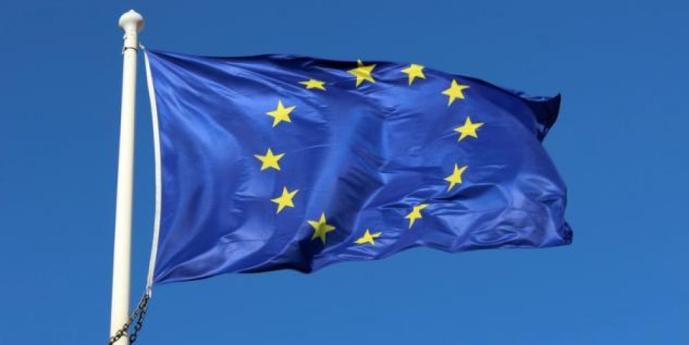 EU Flagge wurde aufgehängt.