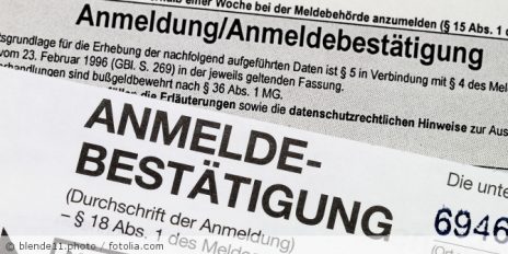 Formular mit den Titel "Anmeldebestätigung".