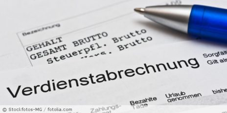 Ein Ausschnitt von einer Gehaltsabrechnung.