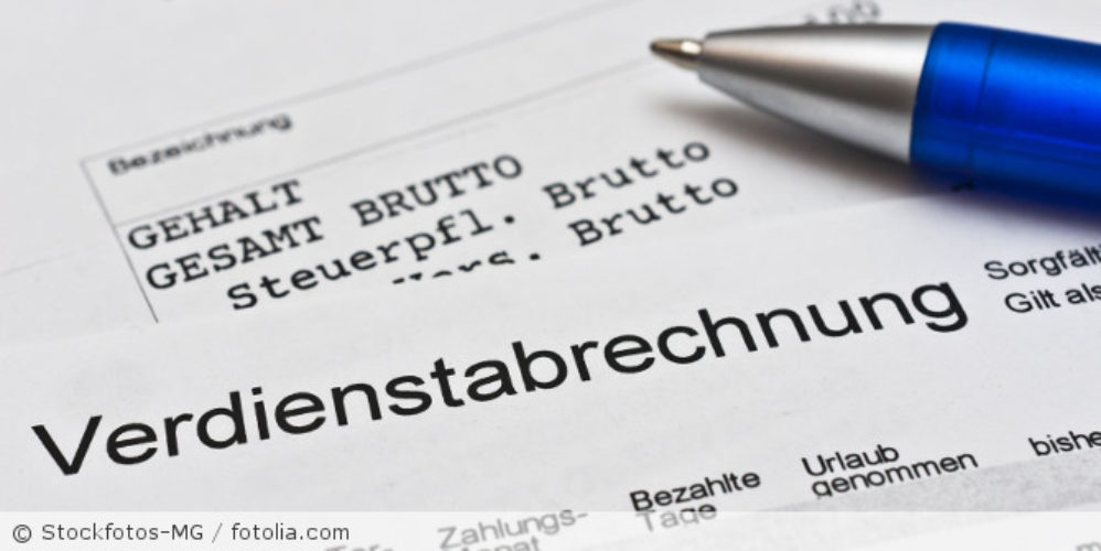 Ein Ausschnitt von einer Gehaltsabrechnung.