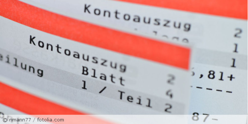 Ein Ausschnitt von einem Kontoauszug.