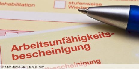 Ein Ausschnitt von einer Krankmeldung.
