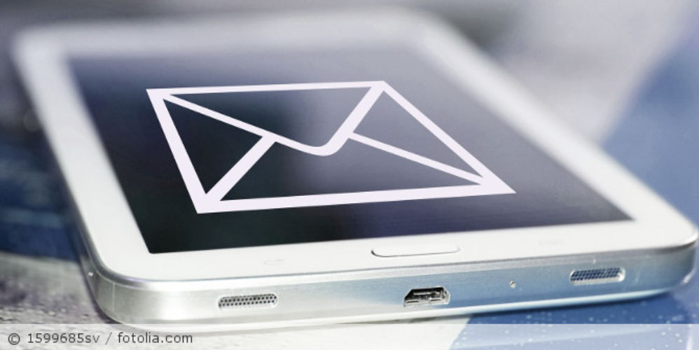 Mailsymbol auf einen Handy.