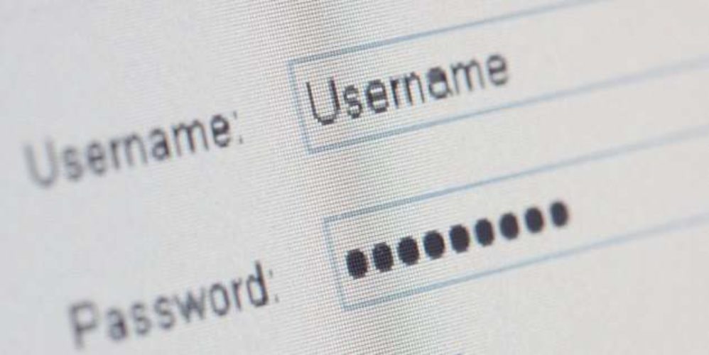 Username und Passwort auf dem Computer.