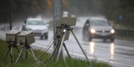 Radarkontrolle auf den Straßen.