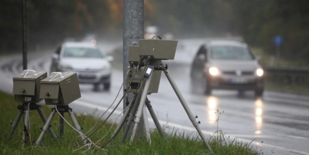 Radarkontrolle auf den Straßen.