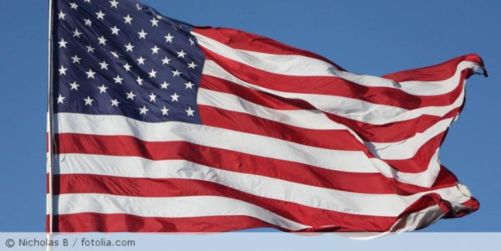 Die USA-Flagge.