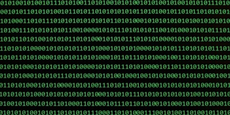 Binäre Zahlen im Computer aufgelistet.