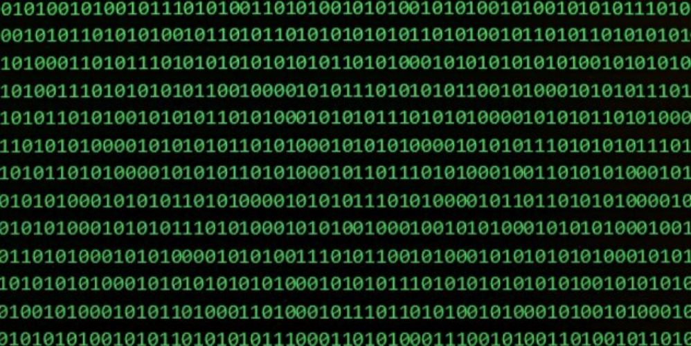 Binäre Zahlen im Computer aufgelistet.