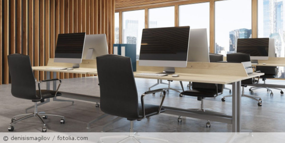 Ein leeres Büro.