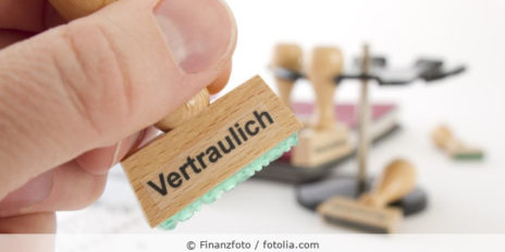 Stempel mit der Aufschrift "Vertraulich".