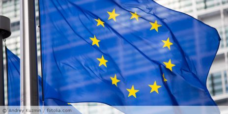 Europa Flagge ganz groß aufgeführt.