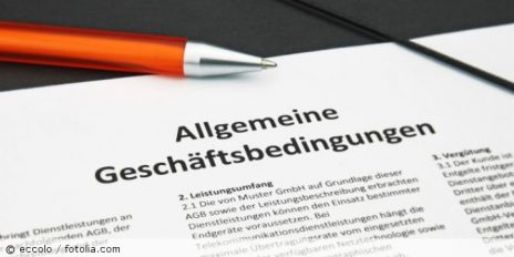 Ein Formular mit dem Titel "Allgemeine Geschäftsbedingungen".