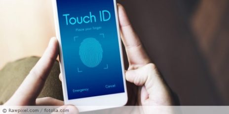 Ein Handy mit Touch ID.