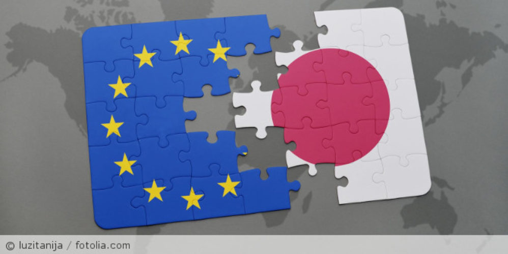 EU und Japan Puzzle.