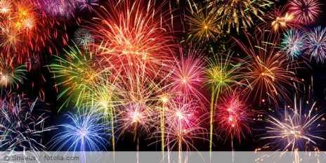 Buntes Feuerwerk.