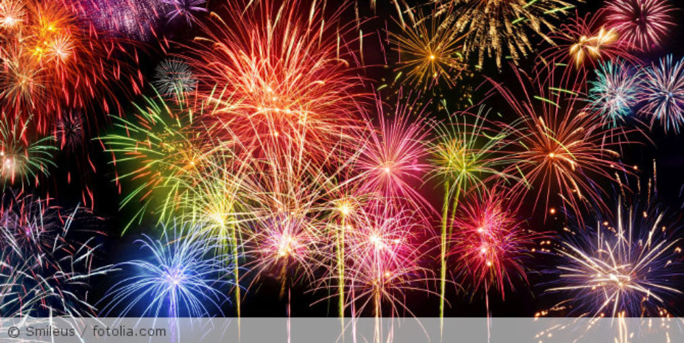 Buntes Feuerwerk.