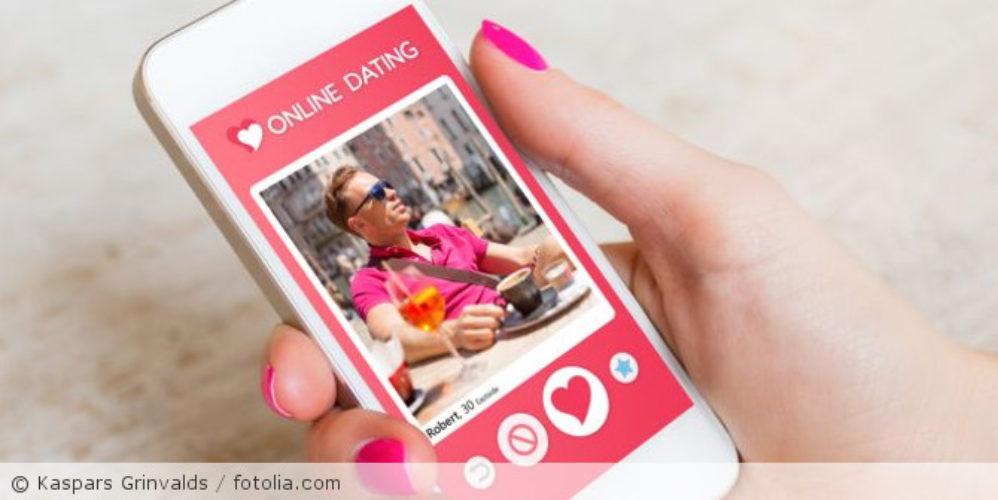 Handy mit Dating-App.