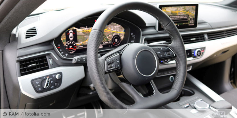 Navigationsgerät im Auto.