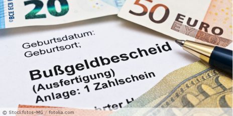 Ausschnitt von einem Bußgeldbescheid.