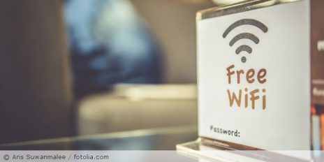 Freies WLAN Schild.