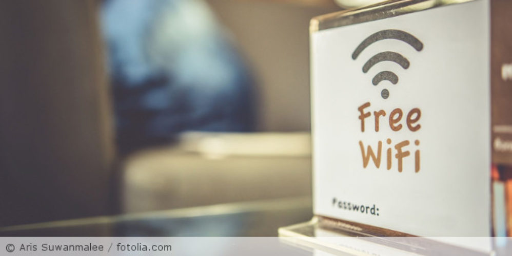 Freies WLAN Schild.