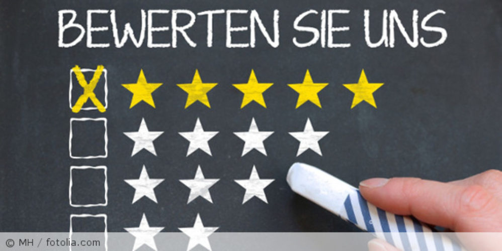 Eine Tafel mit einen Bewertungsbogen.