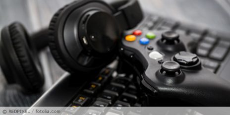 Ein Gaming-Controller.