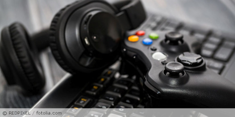 Ein Gaming-Controller.