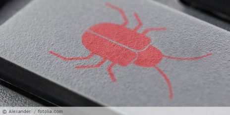 Ein roter Käfer.