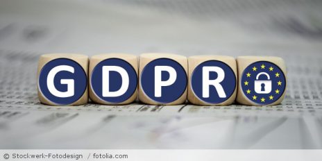 Würfel mit der Aufschrift "GDPR".