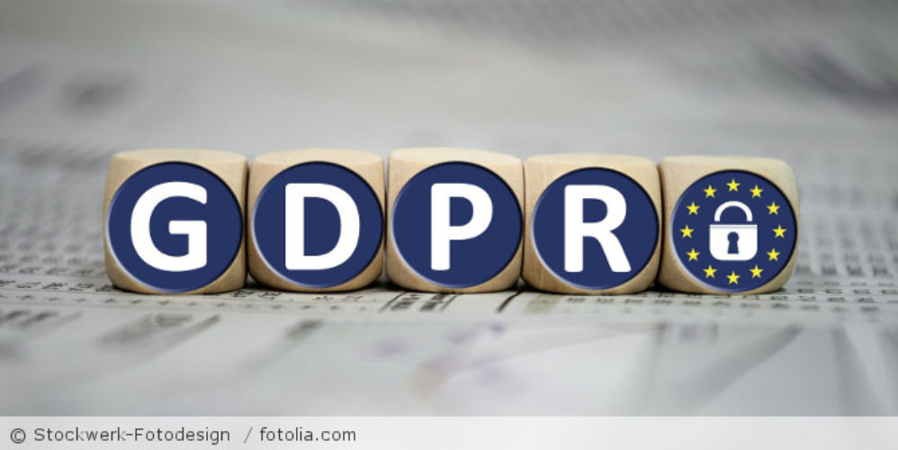 Würfel mit der Aufschrift "GDPR".