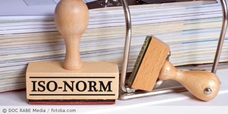 Stempel mit der Aufschrift "ISO-NORM".