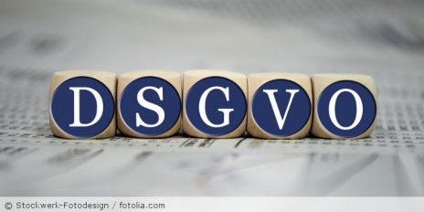 Würfel mit der Aufschrift "DSGVO".