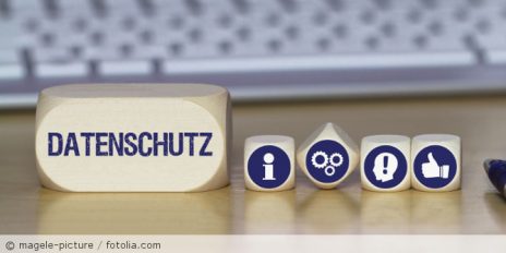 Würfel mit der Aufschrift "Datenschutz".