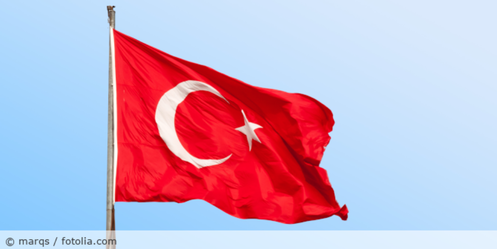 Türkische Flagge.