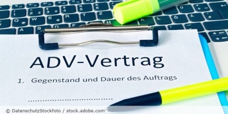 Ausschnitt von einen ADV-Vertrag.