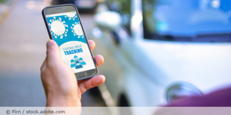 Corona-Tracking-App auf dem Handy.