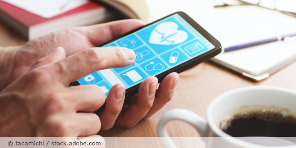 Gesundheitsapp auf einen Handy.
