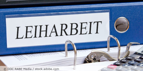 Ordner mit der Aufschrift "Leiharbeit".