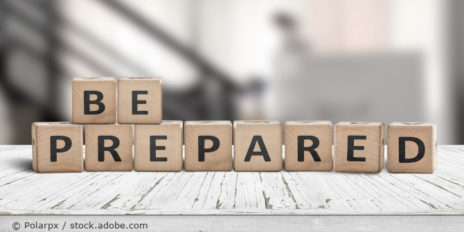 Würfel mit der Aufschrift "BE PREPARED".