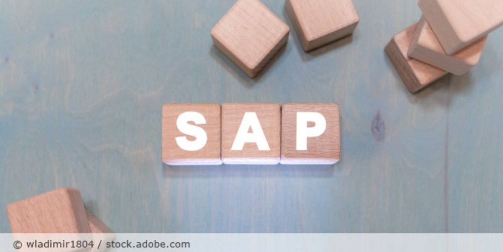 Würfel mit der Aufschrift "SAP".