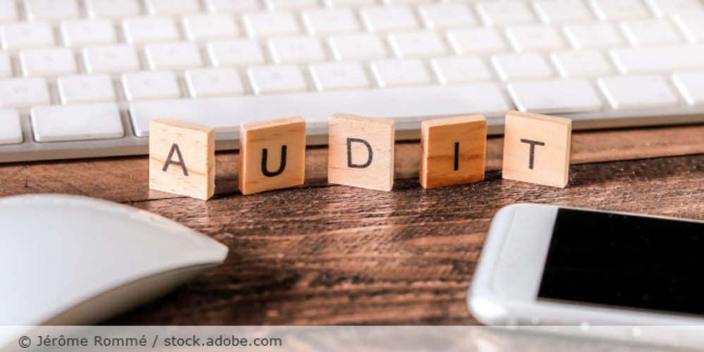 Würfel mit der Aufschrift "AUDIT".