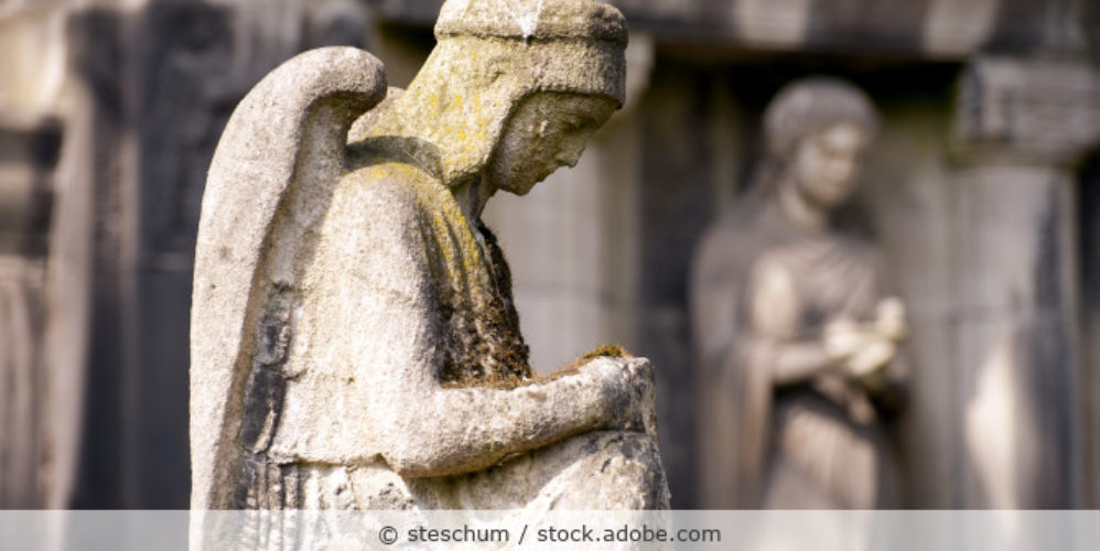 Engelstatur auf dem Friedhof.
