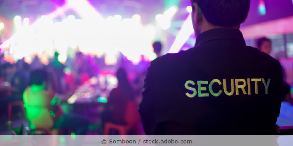 Security Mann im Club.