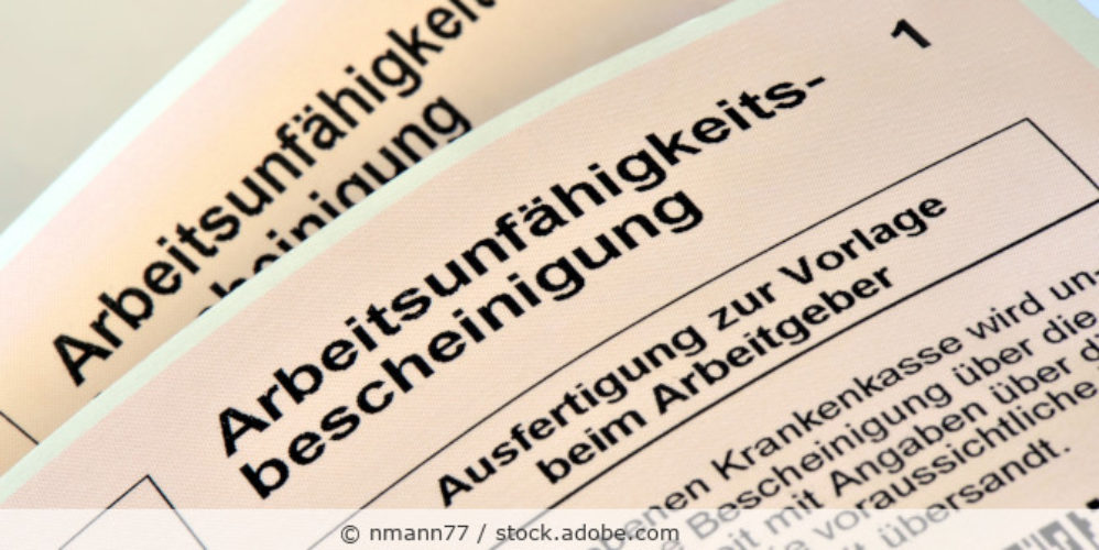 Arbeitsunfähigkeitsbescheinigung, Krankmeldung