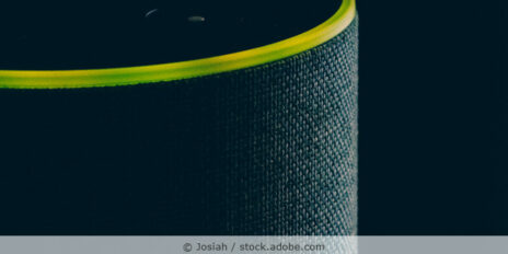 Detailaufnahme eines Alexa-Lautsprechers.